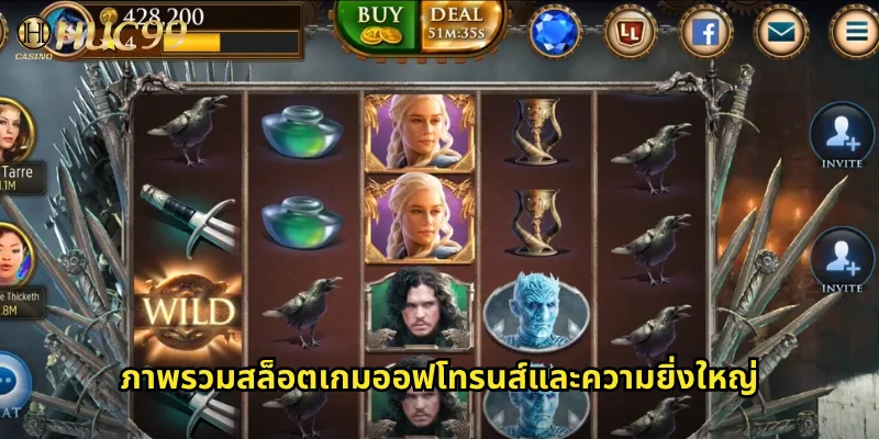 เกมออฟโทรนส์ที่ Huc99: ศึกชิงบัลลังก์เหล็กพร้อมรางวัลระดับจักรพรรดิ 2 ภาพรวมสล็อตเกมออฟโทรนส์และความยิ่งใหญ่